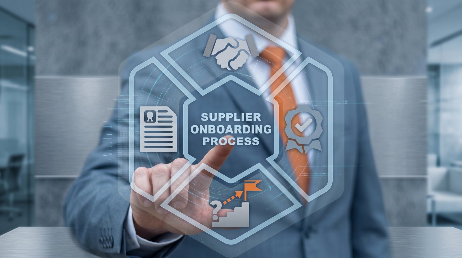 Digital supplier onboarding process interface